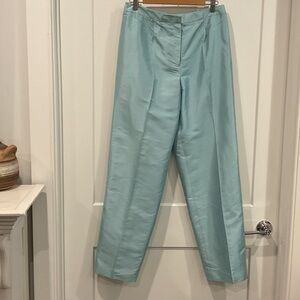 Kate Hill Aqua Straight Leg Pants
